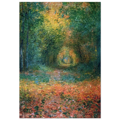 The Undergrowth in the Forest of Saint-Germain - claude monet Brushed Aluminum Print - 70x100 cm / 28x40 inches | claude monet Aluminum Print | claude monet Prints