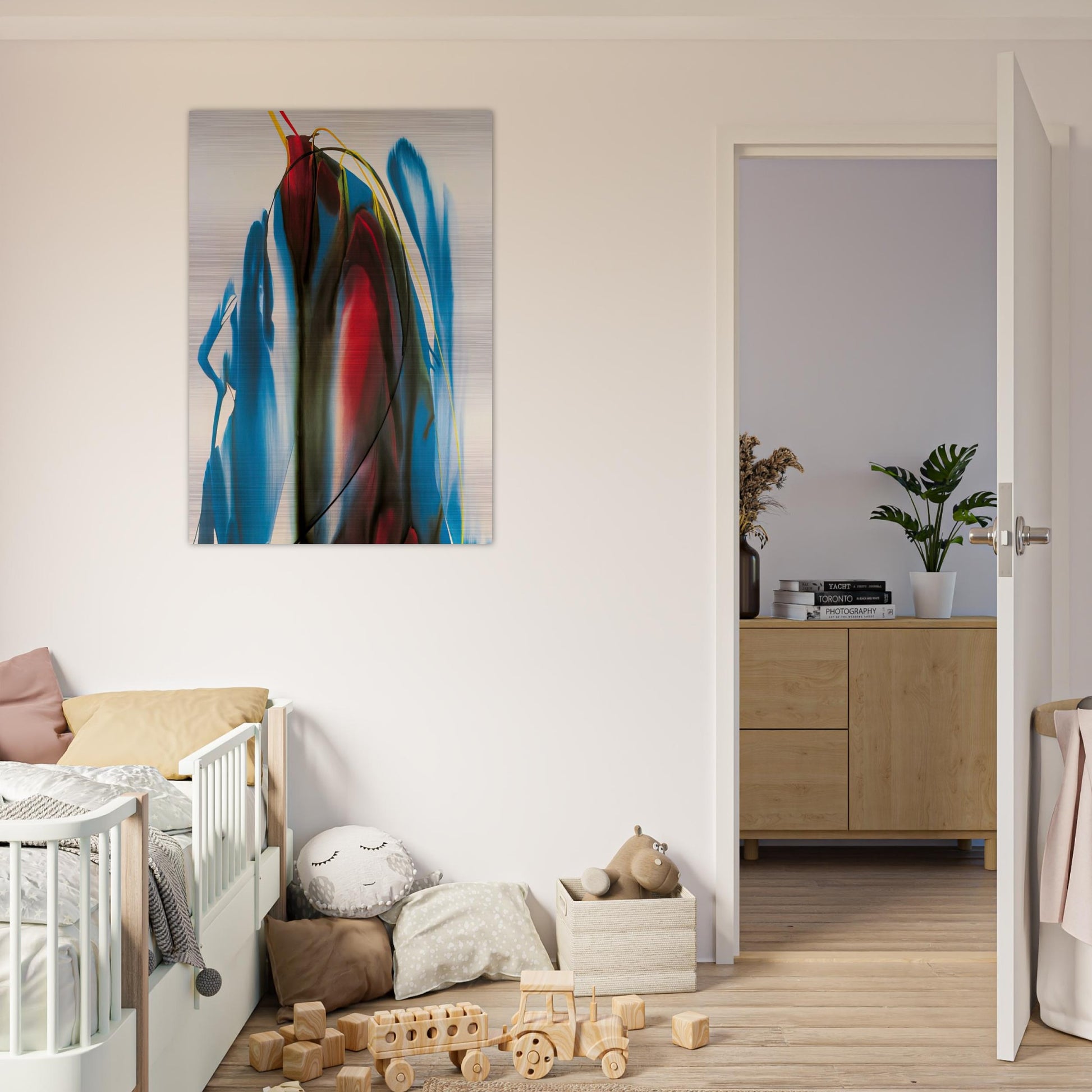 Phenomena Waiting Gables - Paul Jenkins Brushed Aluminum Print - 70x100 cm / 28x40 inches | Paul Jenkins Aluminum Print | Paul Jenkins Prints
