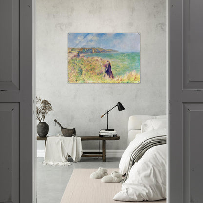 Edge of the Cliff at Pourville - claude monet Acrylic Print - 70x100 cm / 28x40″ inches