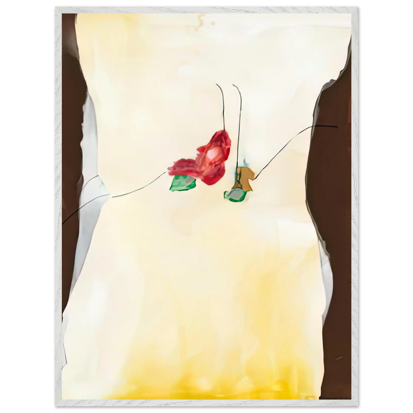 Helen Frankenthaler - Chill Factor, 1973- Wall Art - 21x29.7 cm / 8x12" - Premium Wooden Framed Poster With Fine Art Paper-canvas - Wood frame