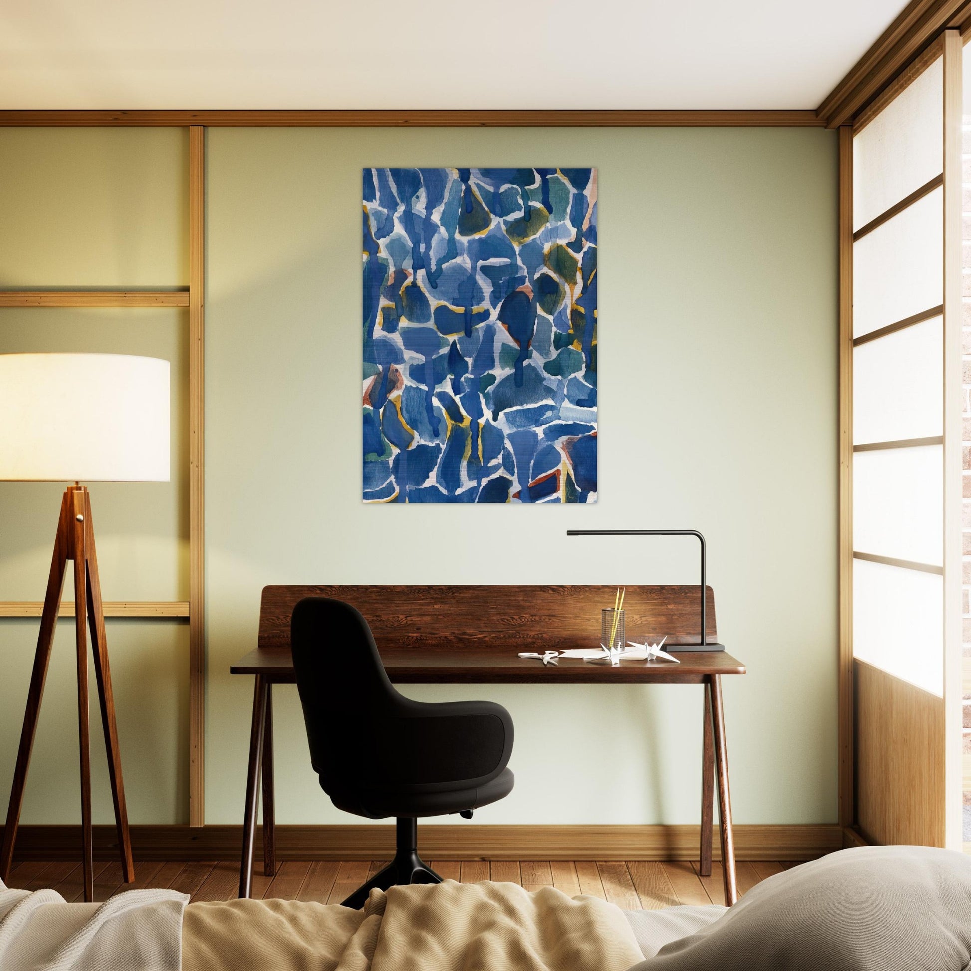 Untitled  SF54-077  - Sam Francis Brushed Aluminum Print - 70x100 cm / 28x40 inches | Sam Francis Aluminum Print | Sam Francis Prints