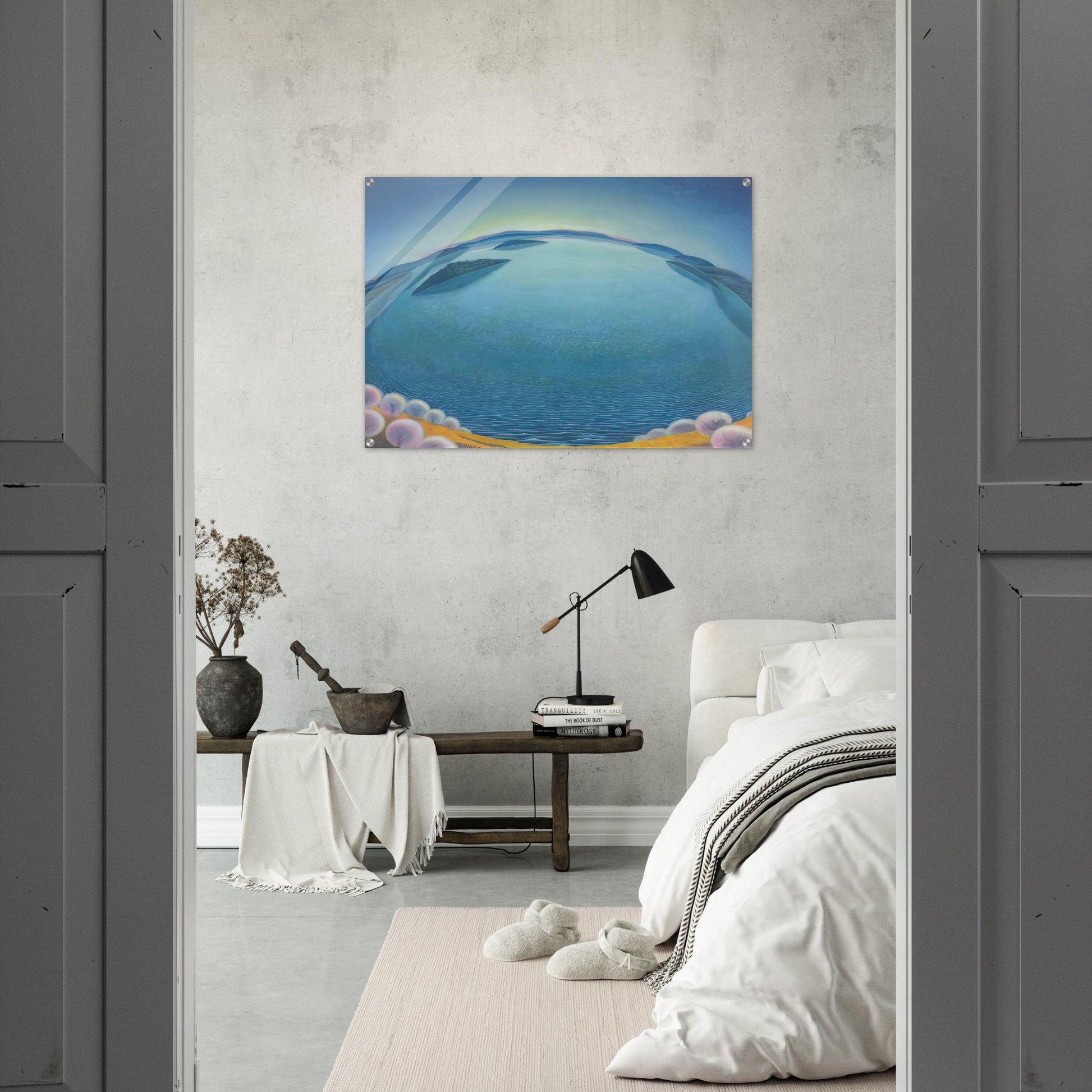 Lago-alba - 1942 - Gerardo Dottori Acrylic Print - 70x100 cm / 28x40″ inches