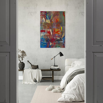 Horses Upside Down - Sam Gilliam Brushed Aluminum Print - 70x100 cm / 28x40 inches | Sam Gilliam Aluminum Print | Sam Gilliam Prints