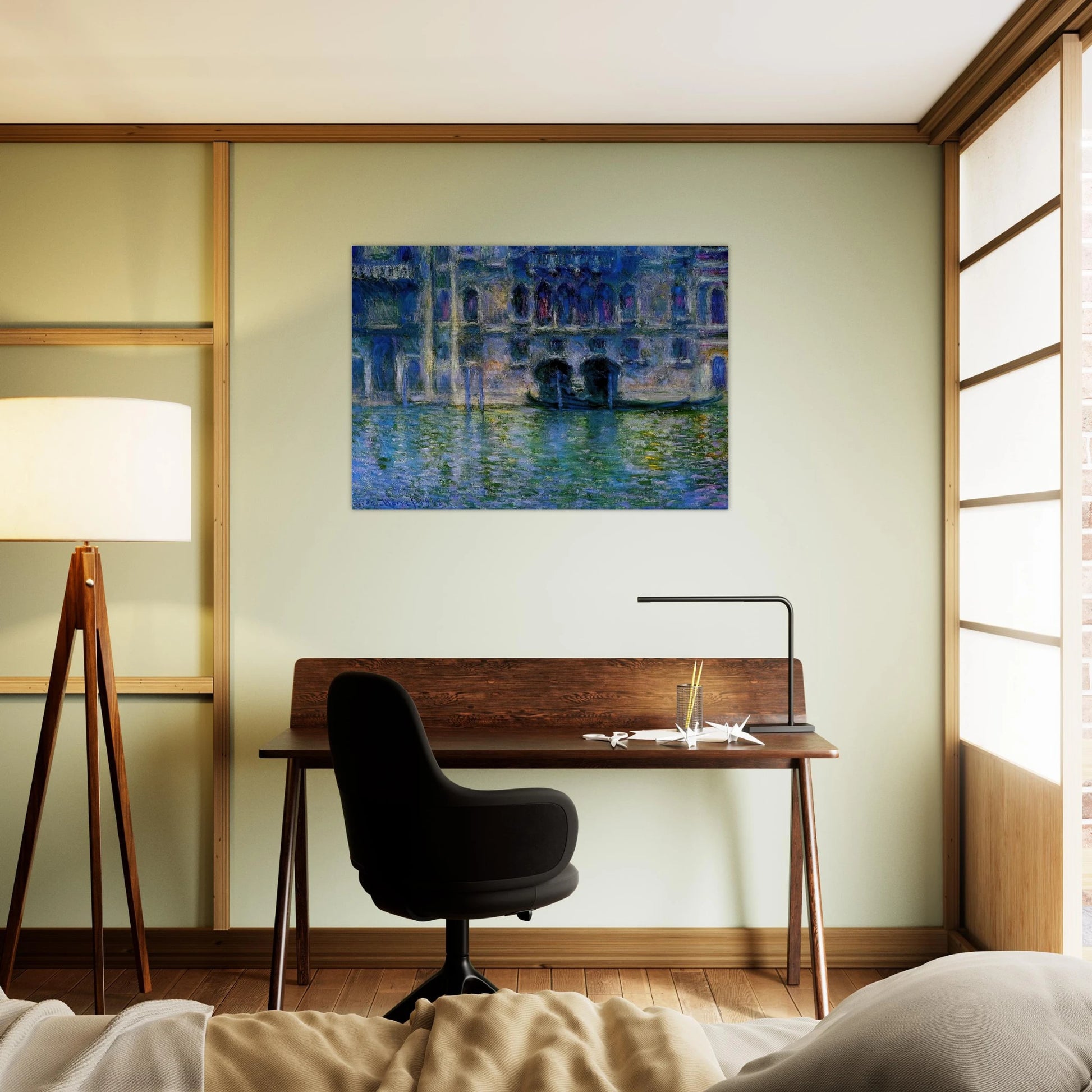 Palazzo da Mula at Venice - claude monet Brushed Aluminum Print - 70x100 cm / 28x40 inches | claude monet Aluminum Print | claude monet Prints