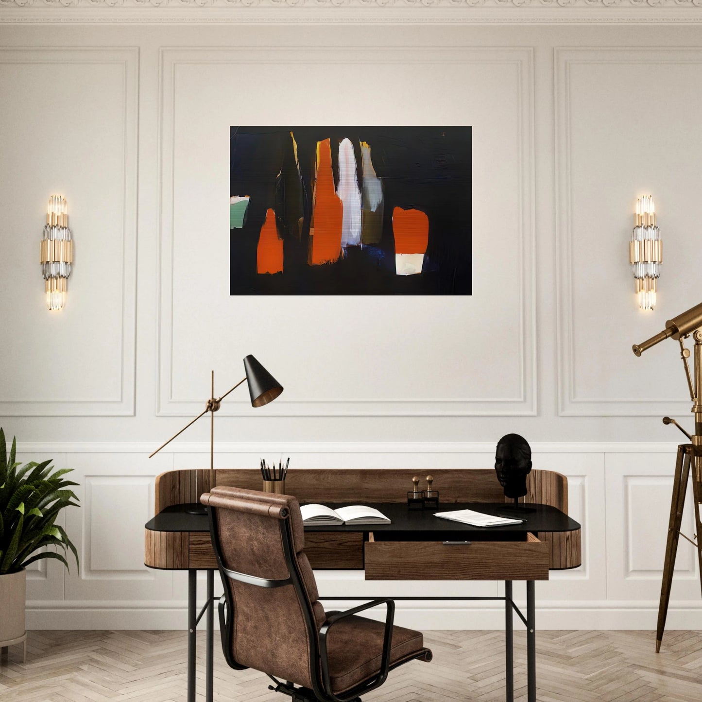 Bouteilles - Art Informel - Nicolas de Stael Brushed Aluminum Print - 70x100 cm / 28x40 inches | Nicolas de Stael Aluminum Print | Nicolas de Stael Prints
