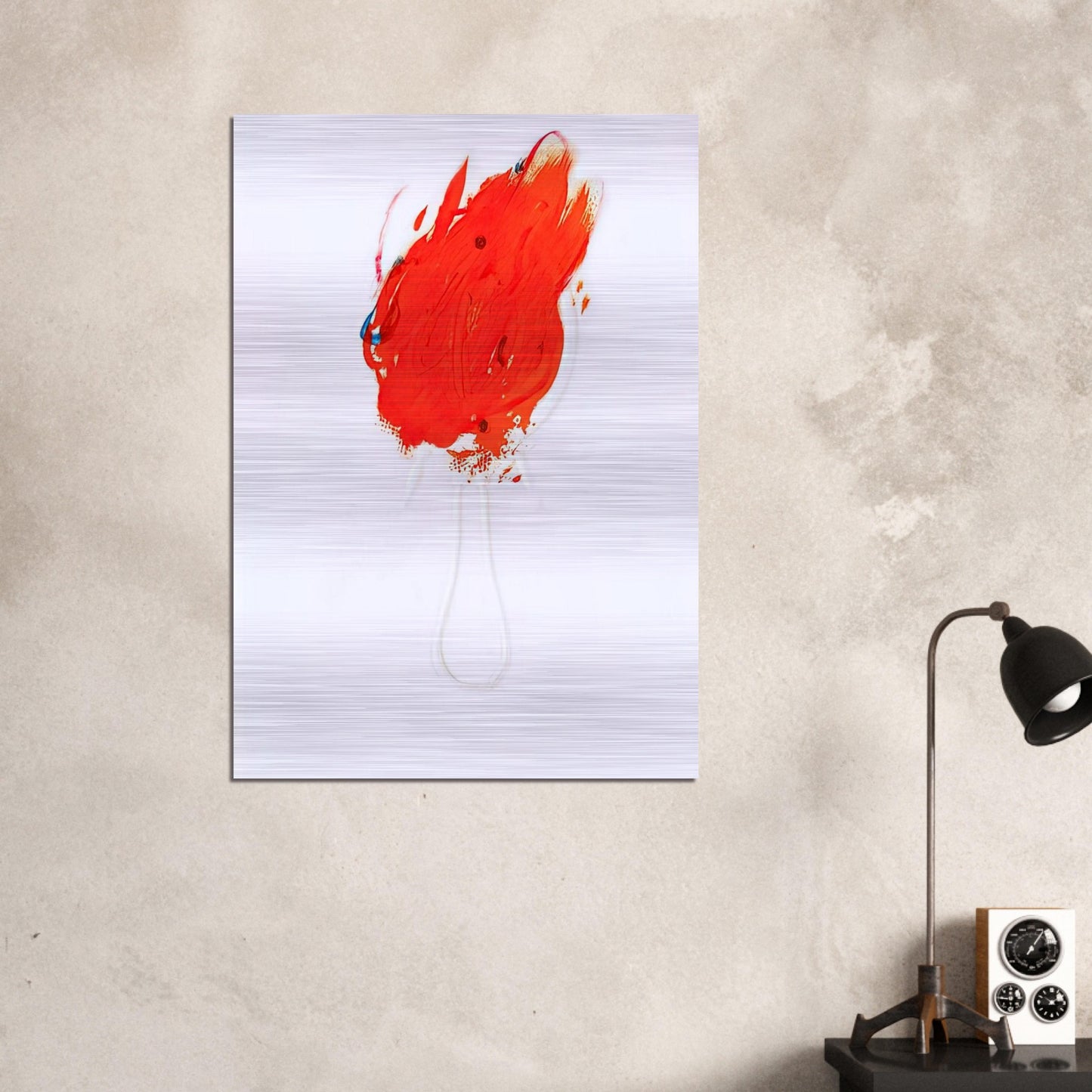 UNTITLED FLAME AND MIRROR 1967 - Antoni Tapies Brushed Aluminum Print - 70x100 cm / 28x40 inches | Antoni Tapies Aluminum Print | Antoni Tapies Prints