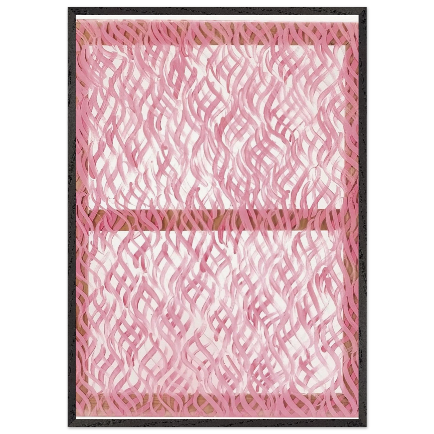 Segni rosa - 1967 - Carla Accardi 70x100 cm / 28x40 inches Framed Art Print – Black Wooden Frame