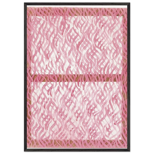 Segni rosa - 1967 - Carla Accardi 70x100 cm / 28x40 inches Framed Art Print – Black Wooden Frame
