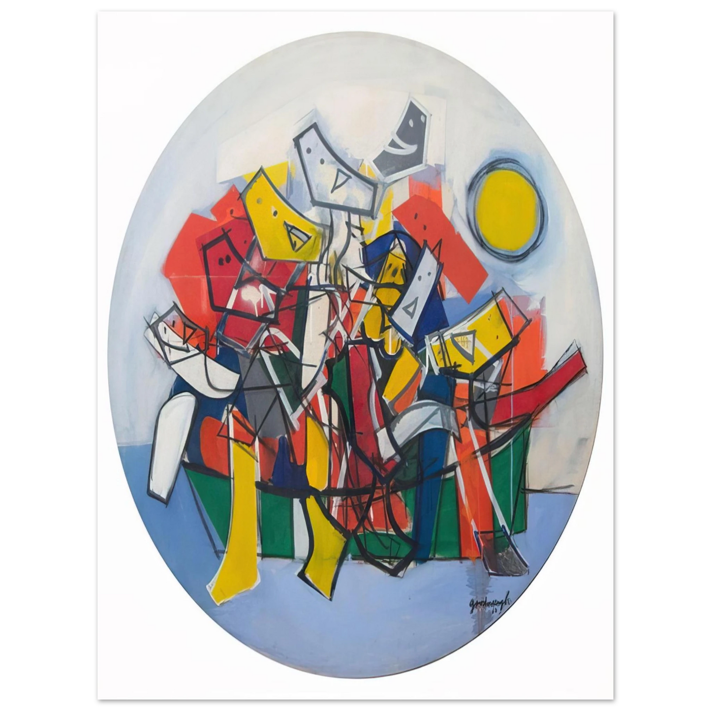 Robert Goodnough - Abduction By Boat - 1963  75x100 cm / 30x40inches Fine Art Poster