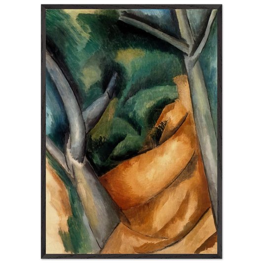 TREES AT ESTAQUE 1908 - Raoul Dufy 70x100 cm / 28x40 inches Framed Art Print – Black Wooden Frame