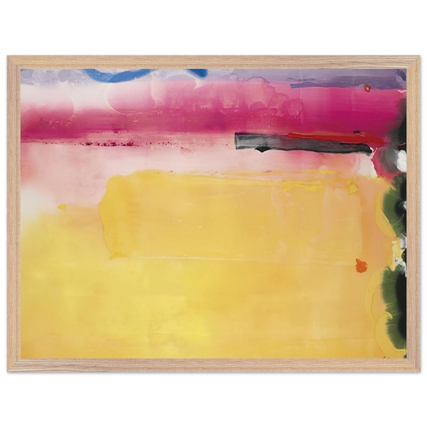 Helen Frankenthaler - Black-Eyed Susan - 1988 Wall art - 50x70 cm / 20x28 inches - Premium Wooden Framed Poster With Fine Art Paper-canvas - Wood frame