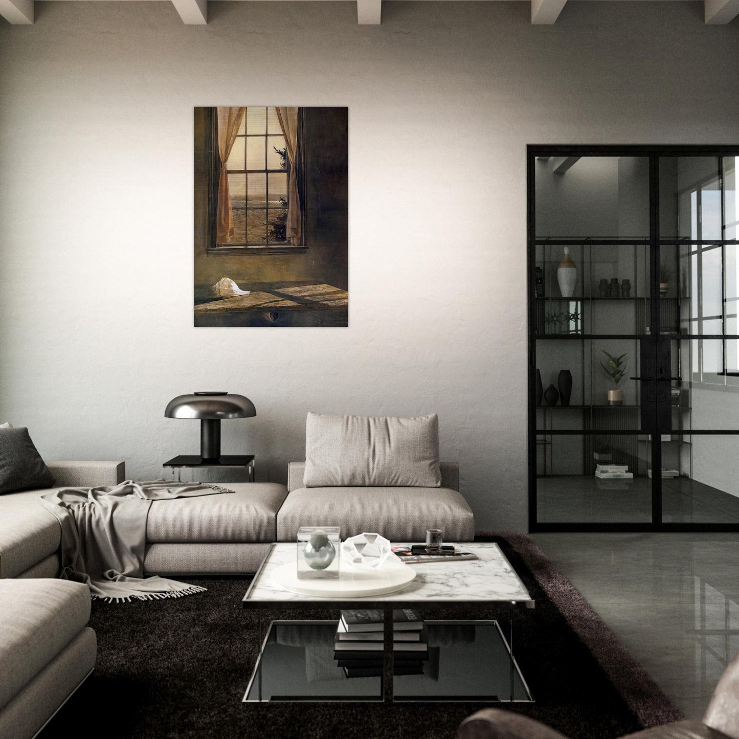 HER ROOM - Andrew Wyeth Brushed Aluminum Print - 70x100 cm / 28x40 inches | Andrew Wyeth Aluminum Print | Andrew Wyeth Prints