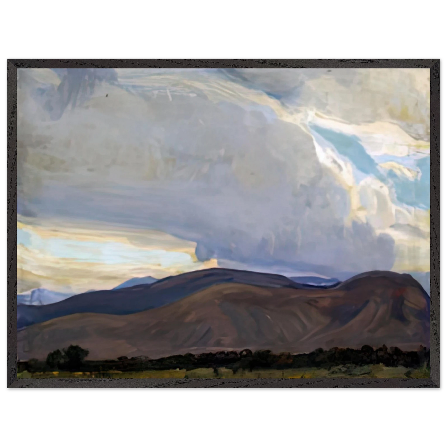 Maynard Dixon - STORM FROM THE SIERRA 1937 Wall art - 30x40 cm / 12x16 inches - Premium Wooden Framed Poster With Fine Art Paper-canvas - Black frame
