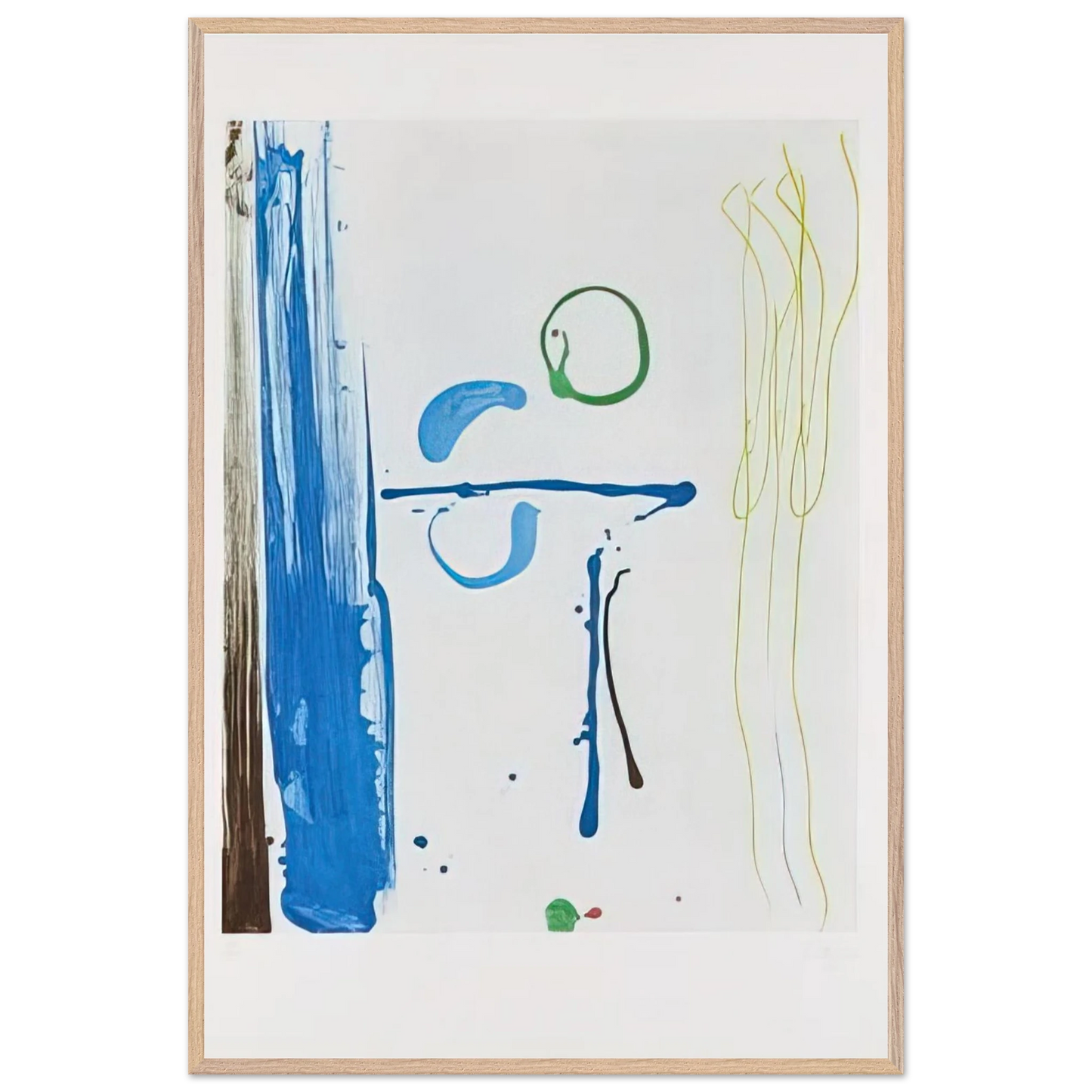 Helen Frankenthaler - Sunshine After Rain - 1987 Wall art - 30x30 cm / 12x12 inches - Premium Wooden Framed Poster With Fine Art Paper-canvas - Black frame