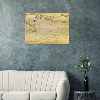 The Arc Valley - Paul Cézanne Brushed Aluminum Print - 70x100 cm / 28x40 inches | Paul Cézanne Aluminum Print | Paul Cézanne Prints