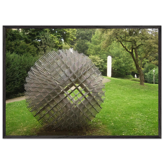Sphere - Matter - 1962 - Francois Morellet 70x100 cm / 28x40 inches Framed Art Print – Black Wooden Frame