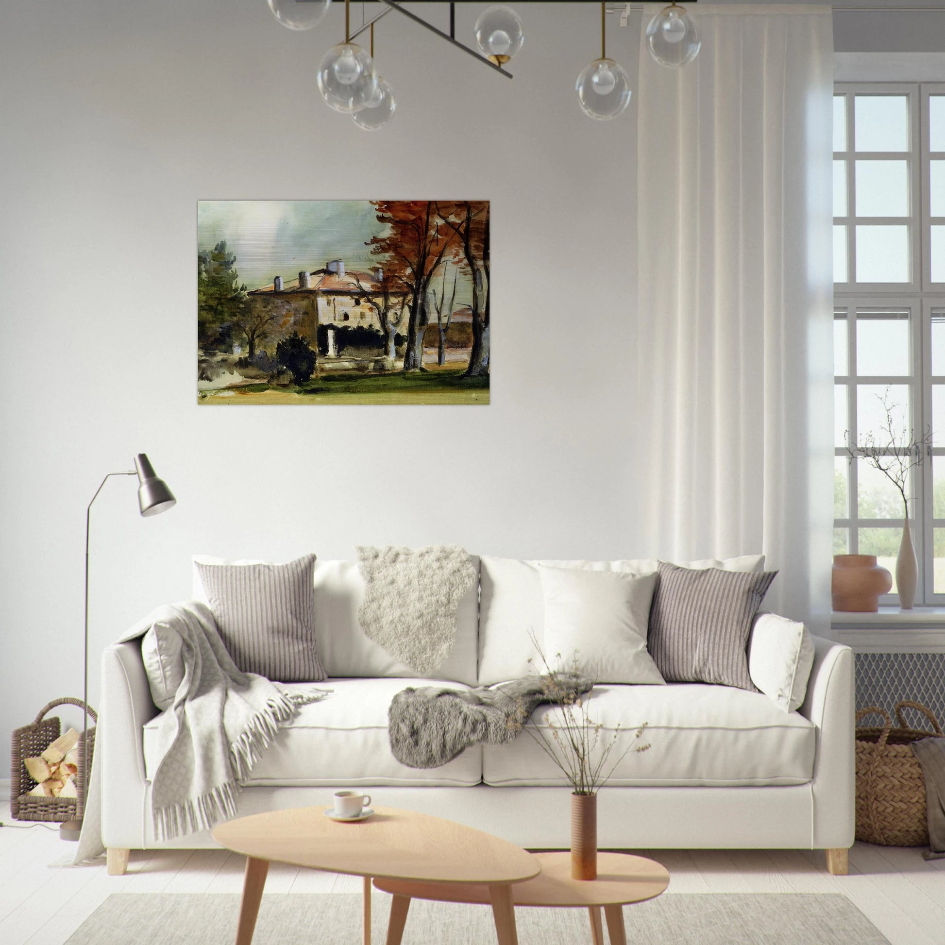 The Manor House at Jas de Bouffan - Paul Cézanne Brushed Aluminum Print - 70x100 cm / 28x40 inches | Paul Cézanne Aluminum Print | Paul Cézanne Prints