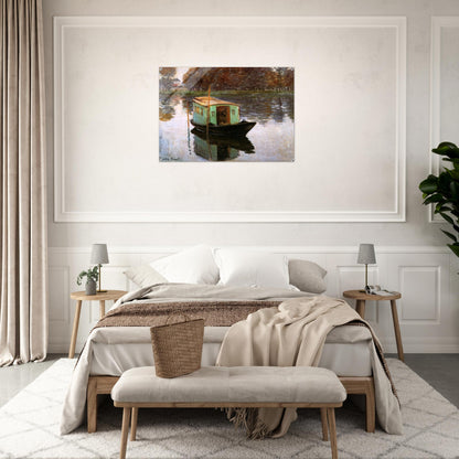 The Studio-Boat - claude monet Acrylic Print - 70x100 cm / 28x40″ inches | claude monet Wall Art | claude monet Prints