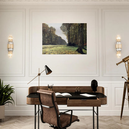 The Pave de Chailly in the Forest - claude monet Brushed Aluminum Print - 70x100 cm / 28x40 inches | claude monet Aluminum Print | claude monet Prints