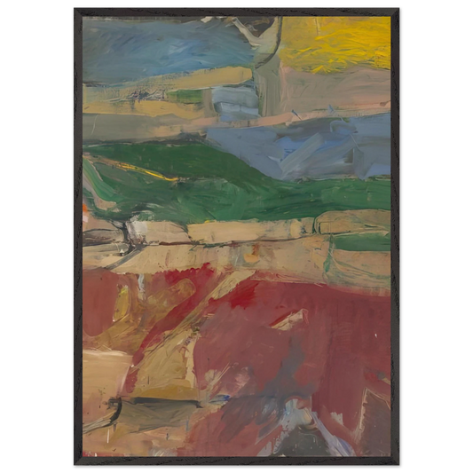 Berkeley 32 - Richard Diebenkorn 70x100 cm / 28x40 inches Framed Art Print – Black Wooden Frame