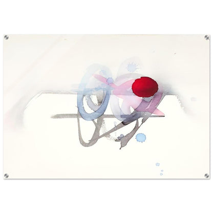 UNTITLED RED BLACK PINK AND BLUE - Luis Feito Acrylic Print - 70x100 cm / 28x40″ inches