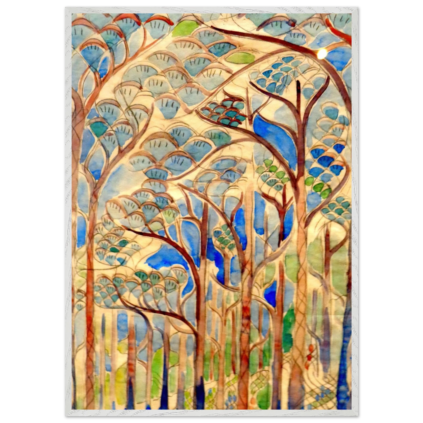Walter Inglis Anderson - Walter Anderson Wall art - A2 (42 x 59.4  cm) - Premium Wooden Framed Poster With Fine Art Paper-canvas - White frame