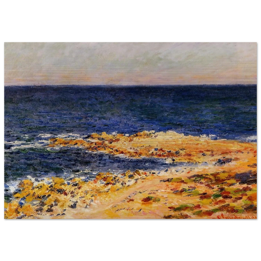 The Big Blue at Antibes - claude monet Brushed Aluminum Print - 70x100 cm / 28x40 inches | claude monet Aluminum Print | claude monet Prints
