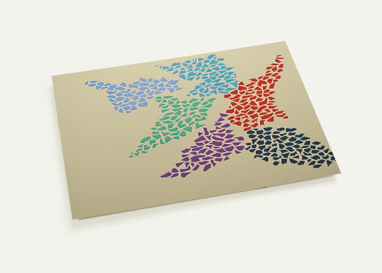 Confetti Pattern - 1973 By Robert Goodnough Pack of 10 Post Cards | Robert Goodnough Post Cards | A6 (10.5 x 14.8 cm) - 4.1 x 5.8 inches