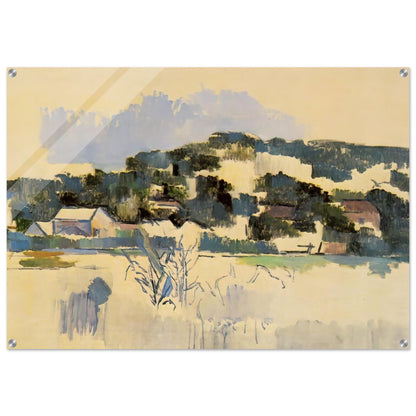 Houses on the Hill - Paul Cézanne Acrylic Print - 70x100 cm / 28x40″ inches