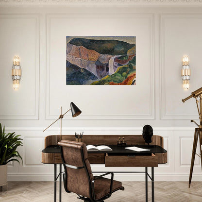 Govett's Leap - 1933 - Grace Cossington Smith Brushed Aluminum Print - 70x100 cm / 28x40 inches | Grace Cossington Smith Aluminum Print | Grace Cossington Smith Prints