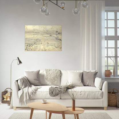 Wheat Fields - Vincent van Gogh Brushed Aluminum Print - 70x100 cm / 28x40 inches | Vincent van Gogh Aluminum Print | Vincent van Gogh Prints