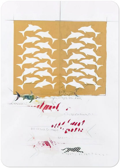 FANNO CINQUE 1988 By Alighiero Boetti Pack of 10 Post Cards | Alighiero Boetti Post Cards | A6 (10.5 x 14.8 cm) - 4.1 x 5.8 inches