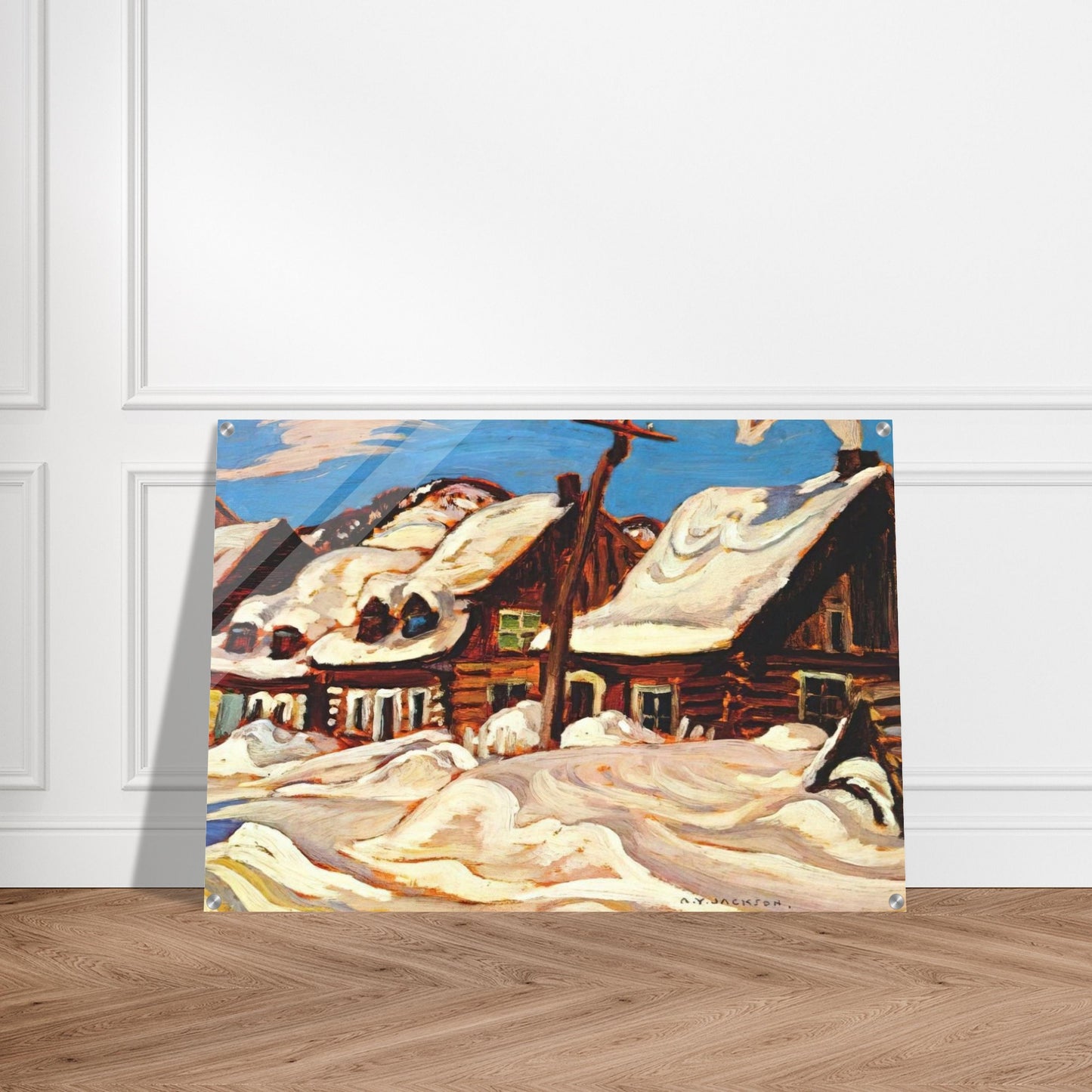 Houses, St. Urbain - 1934 - A.Y. Jackson Acrylic Print - 70x100 cm / 28x40″ inches