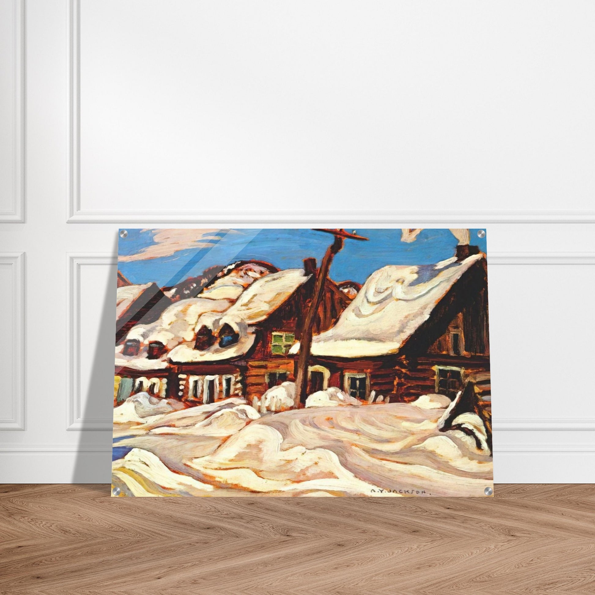 Houses, St. Urbain - 1934 - A.Y. Jackson Acrylic Print - 70x100 cm / 28x40″ inches