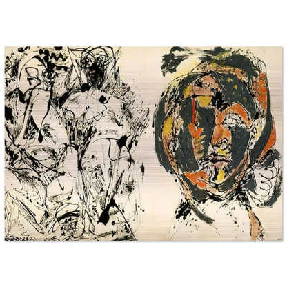 PORTRAIT AND A DREAM 1953 - Jackson Pollock Brushed Aluminum Print - 70x100 cm / 28x40 inches | Jackson Pollock Aluminum Print | Jackson Pollock Prints