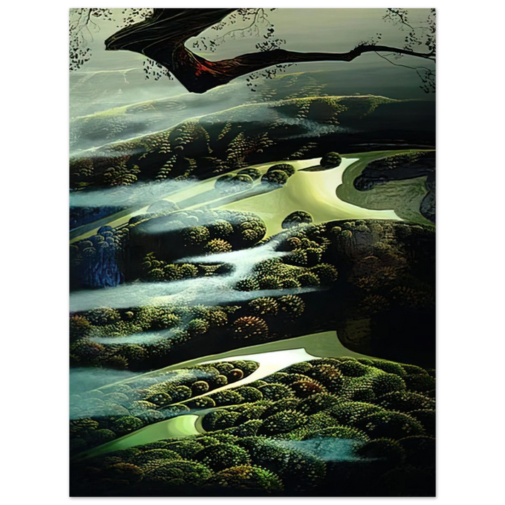 Eyvind Earle - Carmel Valley Memory  75x100 cm / 30x40inches Fine Art Poster