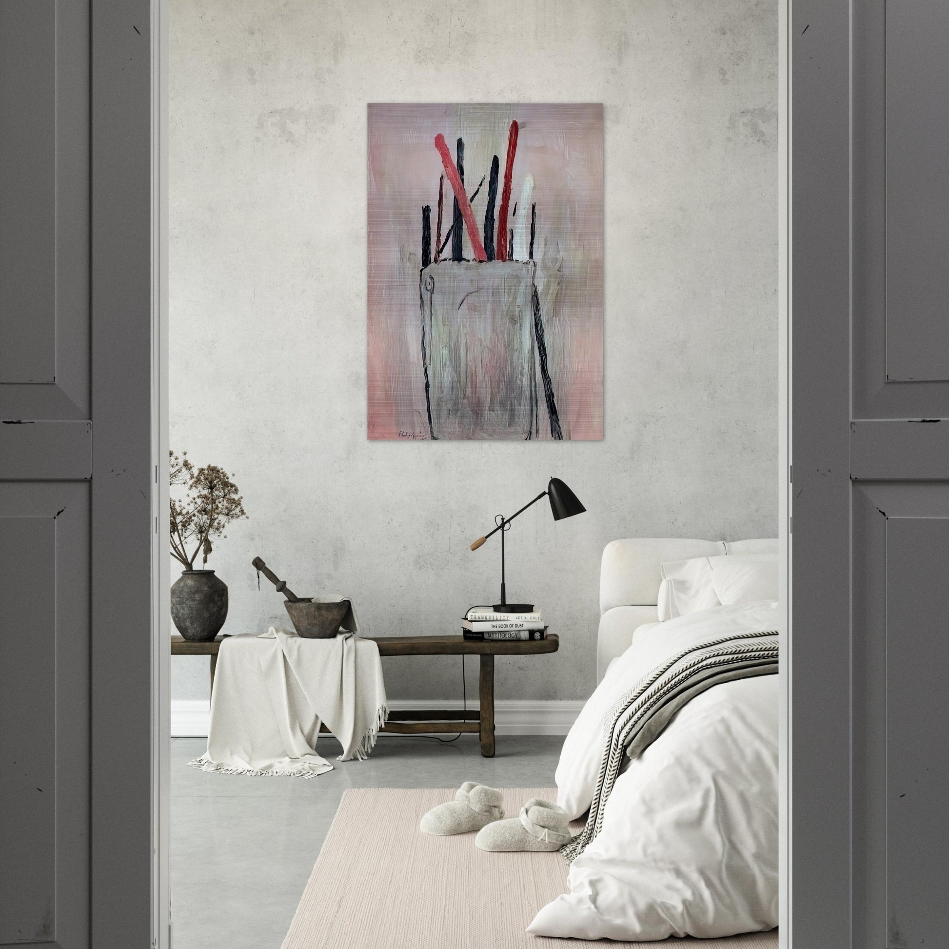 BRUSHES 1969 - Philip Guston Brushed Aluminum Print - 70x100 cm / 28x40 inches | Philip Guston Aluminum Print | Philip Guston Prints