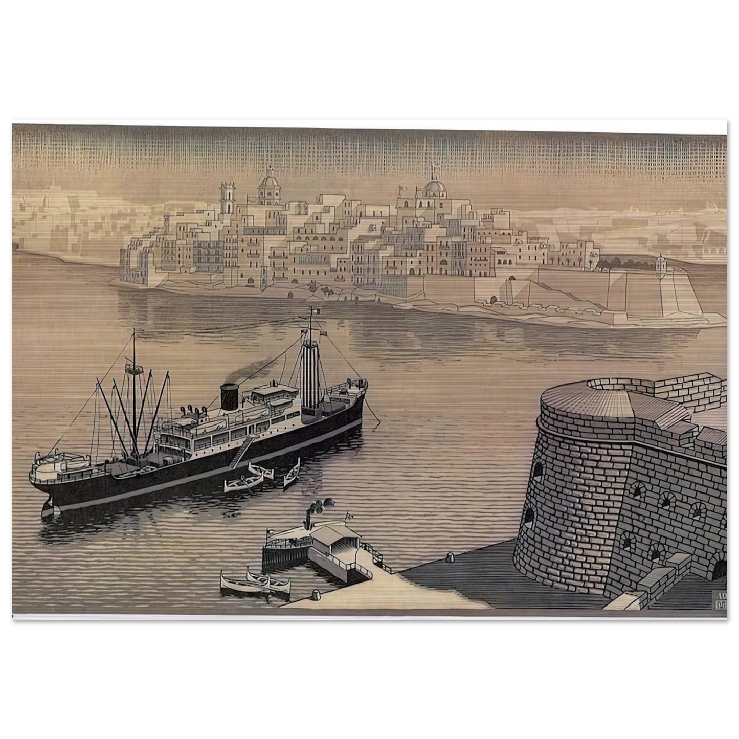 SENGELA MALTA - MC Escher Brushed Aluminum Print - 70x100 cm / 28x40 inches | MC Escher Aluminum Print | MC Escher Prints