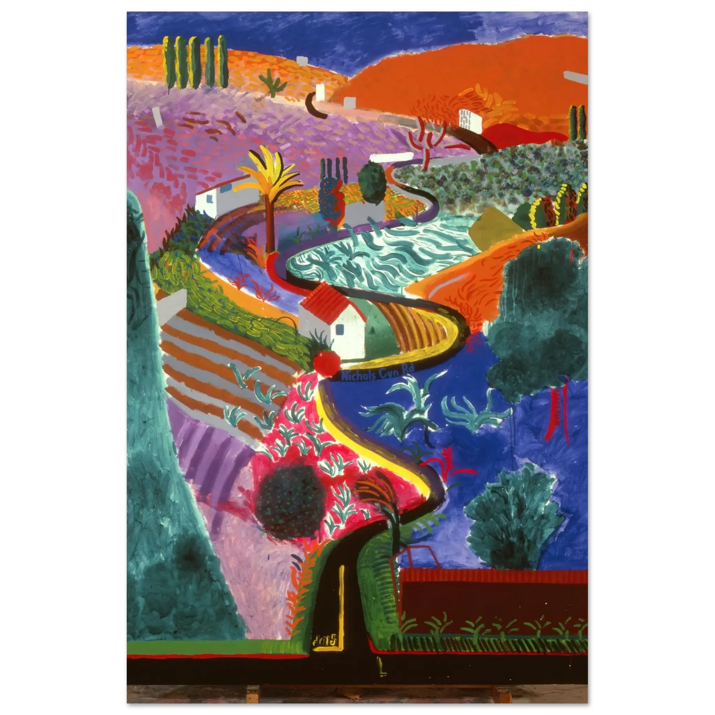 David Hockney - David Hockney Wall art - 30x45 cm / 12x18 inches - Premium Wooden Framed Poster With Fine Art Paper - Black frame
