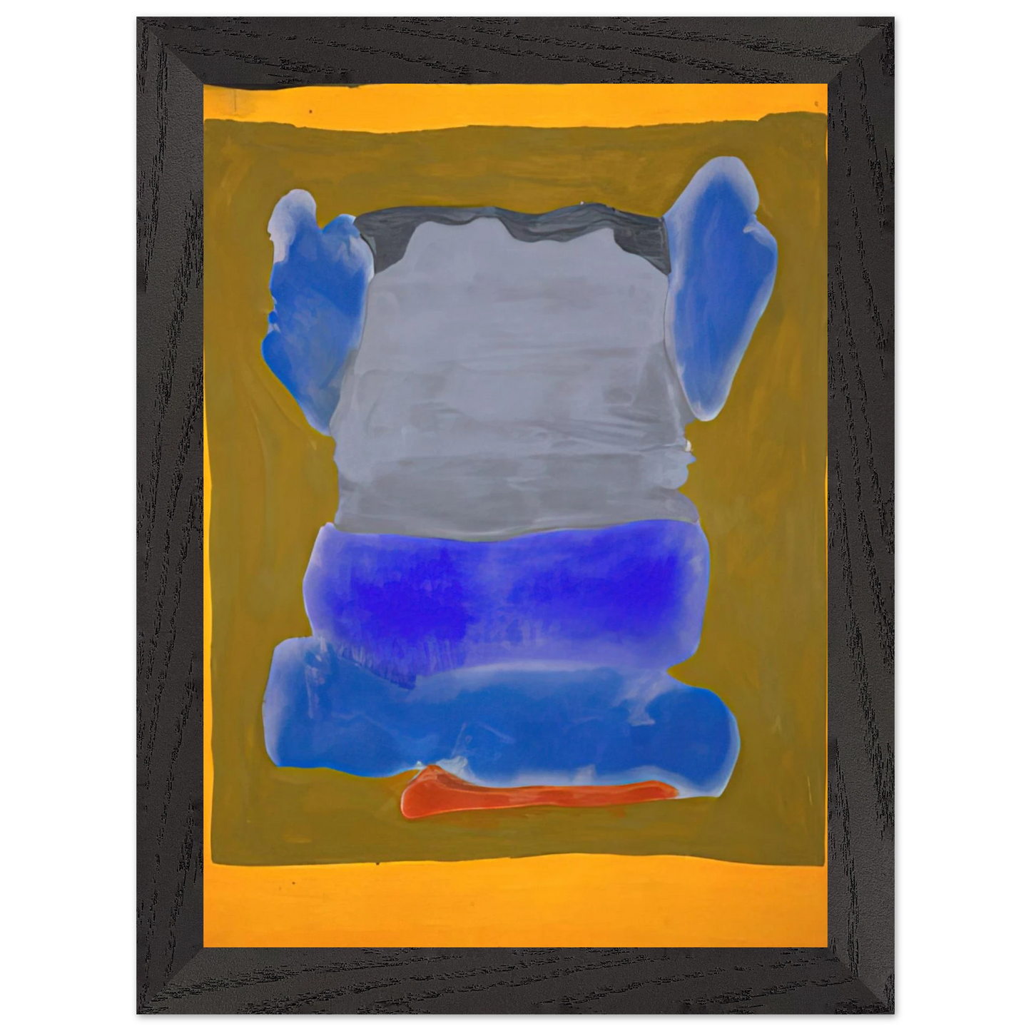 Helen Frankenthaler - Buddha s Court - 1964 Wall art - A2 (42 x 59.4  cm) - Premium Wooden Framed Poster With Fine Art Paper-canvas - Black frame