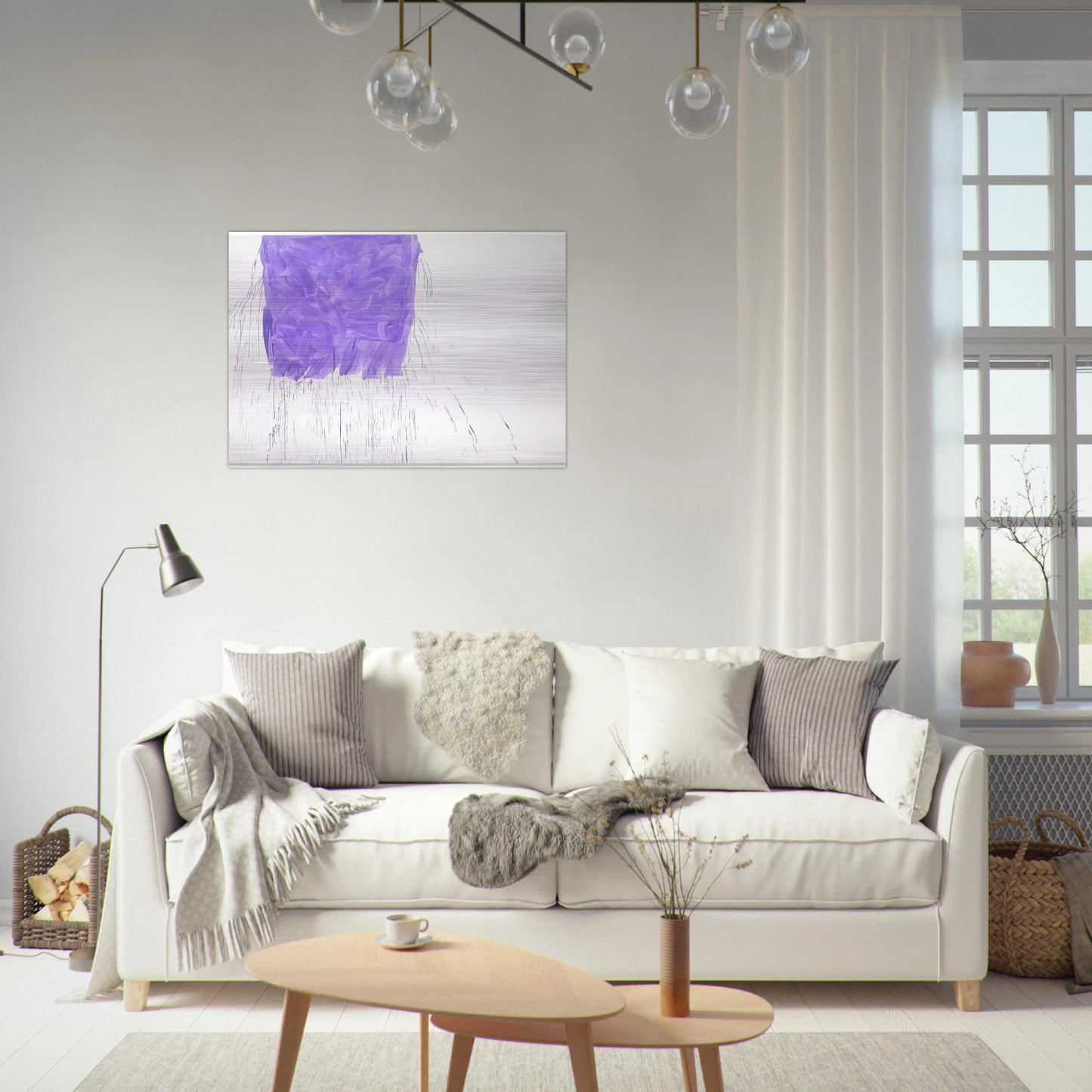 Violet - 1997 - Michel Majerus Brushed Aluminum Print - 70x100 cm / 28x40 inches | Michel Majerus Aluminum Print | Michel Majerus Prints