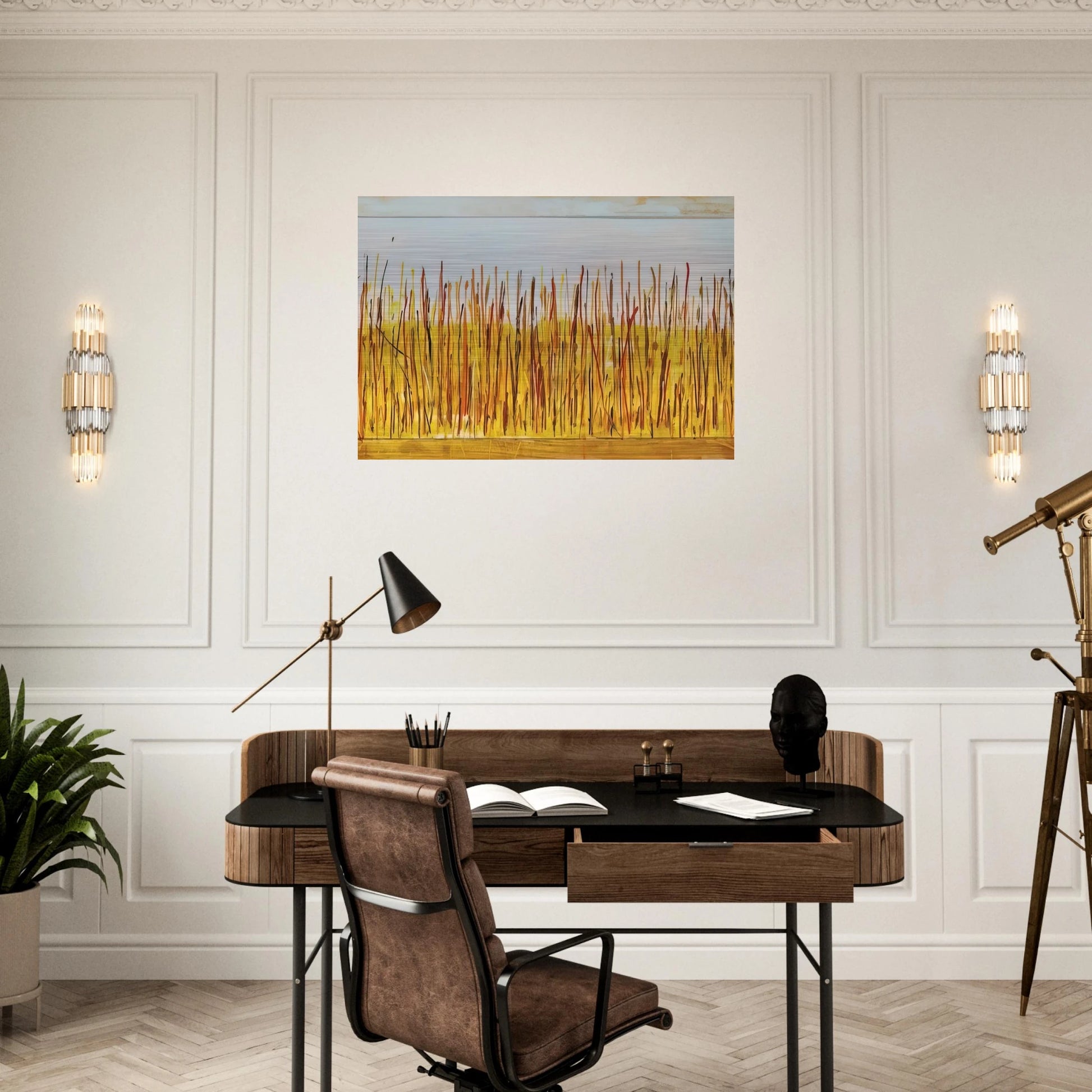 Campo di grano - 1984 - Mario Schifano Brushed Aluminum Print - 70x100 cm / 28x40 inches | Mario Schifano Aluminum Print | Mario Schifano Prints