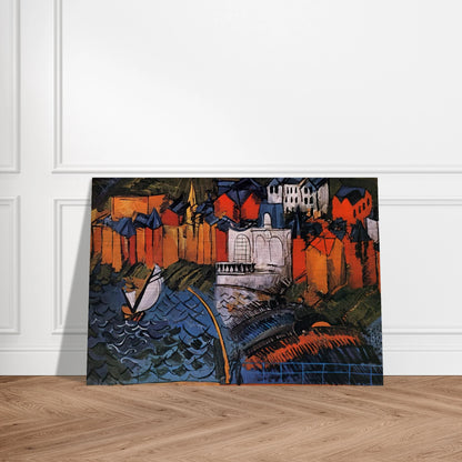 SAILBOAT AT SAINTE ADRESSE 1912 - Raoul Dufy Brushed Aluminum Print - 70x100 cm / 28x40 inches | Raoul Dufy Aluminum Print | Raoul Dufy Prints
