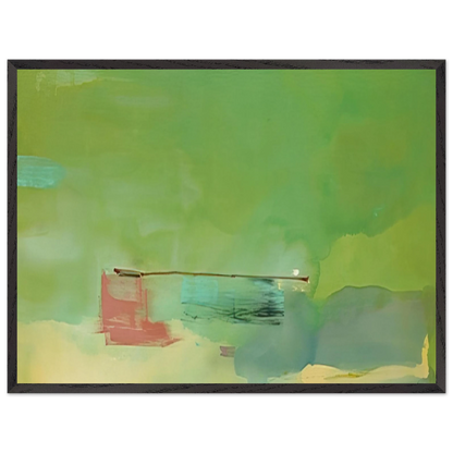 Helen Frankenthaler - Springscape - 1975 Wall art - 45x60 cm / 18x24 inches - Premium Wooden Framed Poster With Fine Art Paper-canvas - Black frame