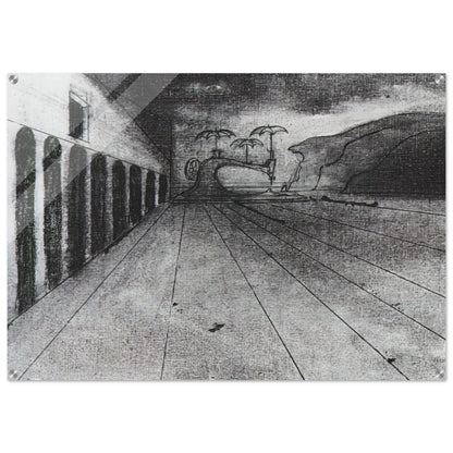 LANDSCAPE AFTER DE CHIRICO UNFINISHED - Salvador Dali Acrylic Print - 70x100 cm / 28x40″ inches