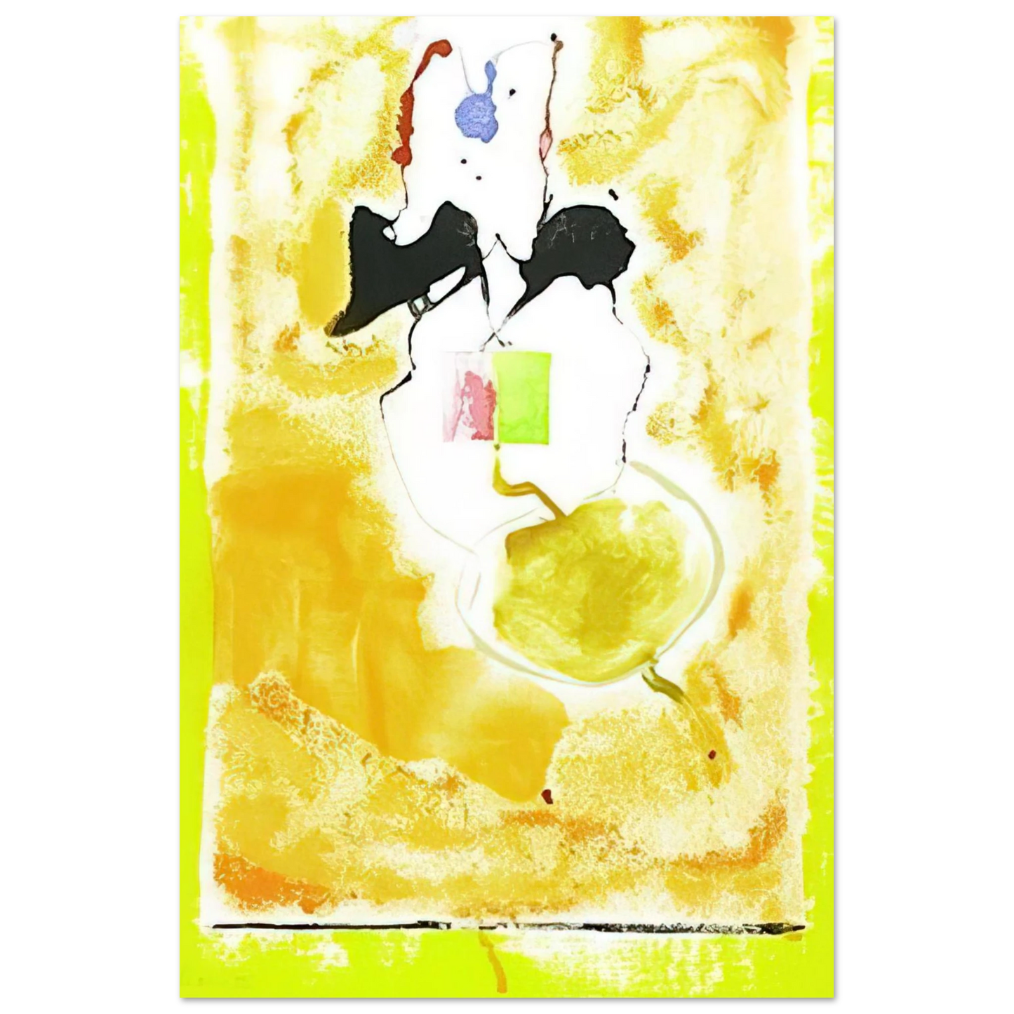 Helen Frankenthaler - Solar Imp - 2001 Wall art - 40x50 cm / 16x20 inches - Premium Wooden Framed Poster With Fine Art Paper-canvas - Black frame