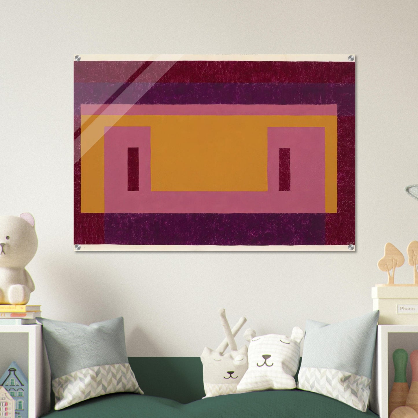 VARIANT ADOBE FAMILIAR FRONT 1948 - Josef Albers Acrylic Print - 70x100 cm / 28x40″ inches