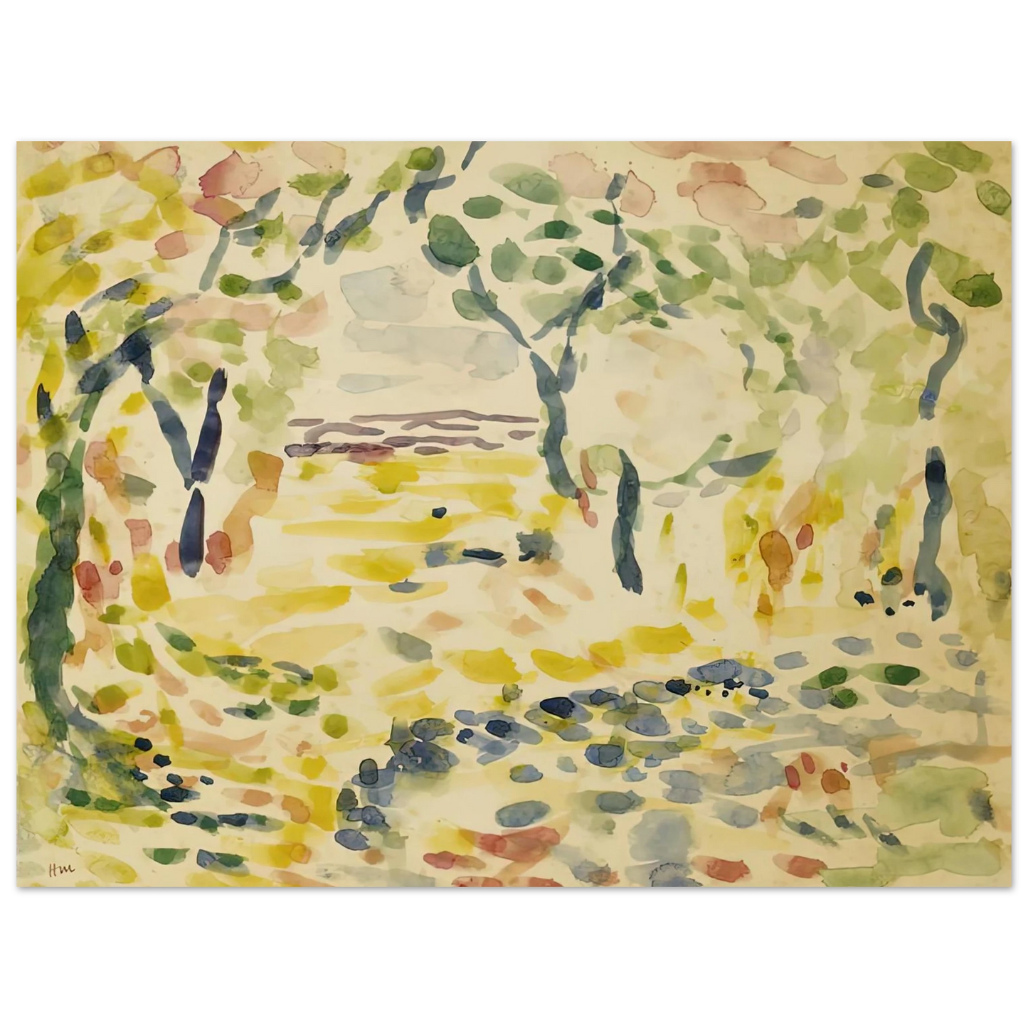 Henri Matisse - ETUDE POUR LE BONHEUR DE VIVRE 1905  75x100 cm / 30x40inches Fine Art Poster