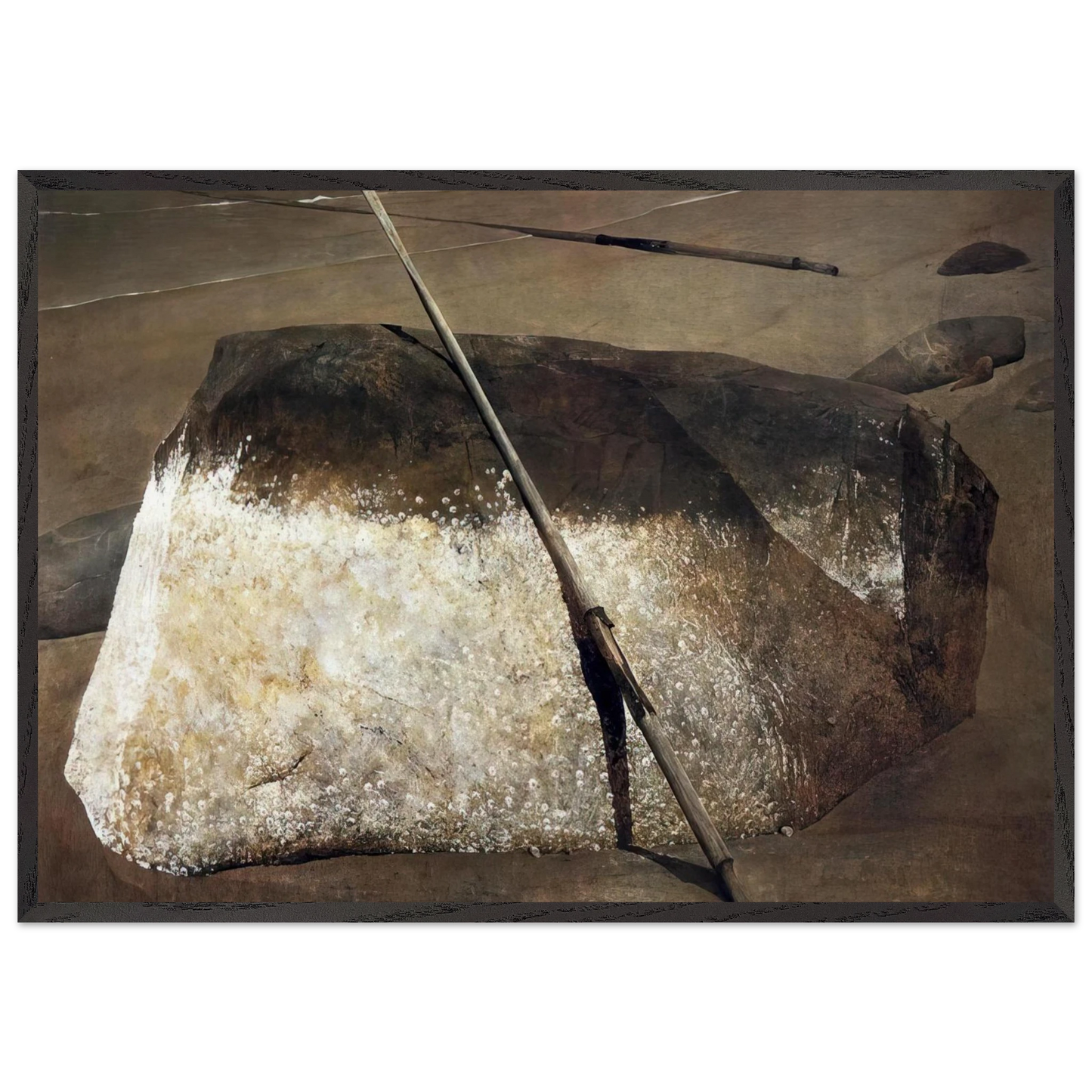 NOT DETECTED 38 - Andrew Wyeth 70x100 cm / 28x40 inches Framed Art Print – Black Wooden Frame