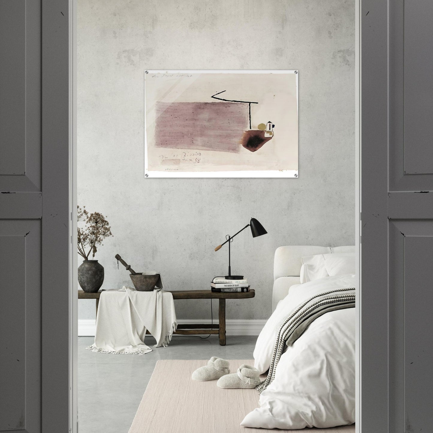 14.X.58 - 1958 - Julius Bissier Acrylic Print - 70x100 cm / 28x40″ inches | Julius Bissier Wall Art | Julius Bissier Prints